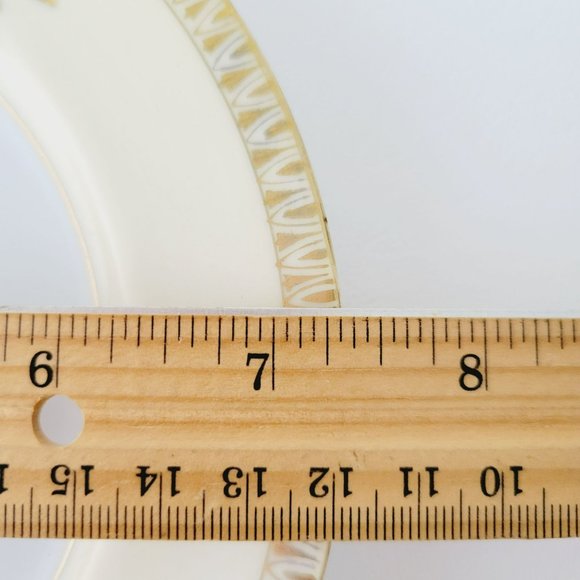 Vintage Floral Chikaramachi Gold & Cream Embossed Hand-Painted Salad Plates(2) - Picture 13 of 13